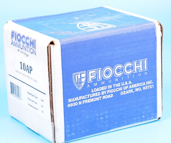 500 Rd Case of Fiocchi 10 mm 180 Grn FMJ TC Automatic Ammunition (IME)