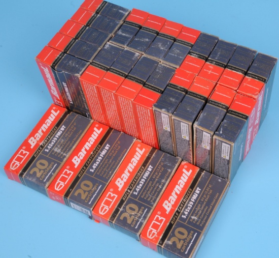 500 Rounds of Barnaul 5.45x39 FMJ BT 60 Grn Ammunition (IME)