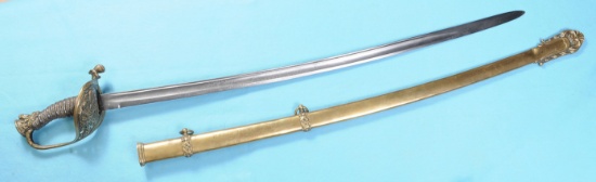 RARE US Army Civil War 1864 Presentation Sword Of Lt Col. John Soasi Bishop - Tiffany Engraved (KEN)
