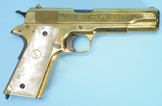 USMC Colt Military Model 1911 .45 ACP Gold-Plated Semi-Auto Pistol - FFL #462202 (KEN 1)