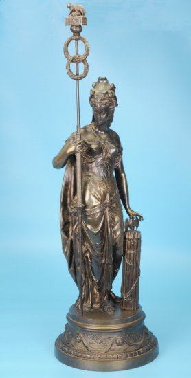 Roman Goddess Victory Spelter Statue (KEN)
