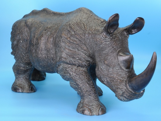 Large Bronze Rhinoceros Statue (KEN)