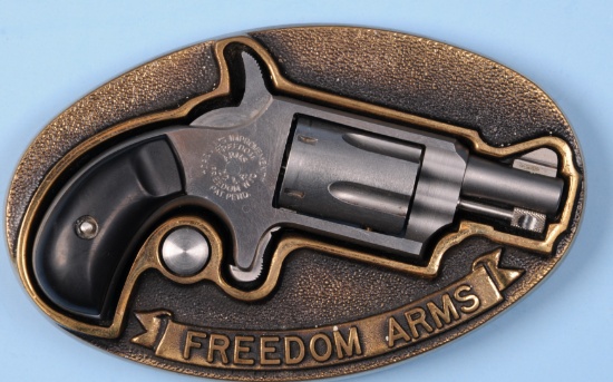 RARE Freedom Arms .22 LR Single-Action Revolver & Brass Belt Buckle - FFL #_ (KEN 1)