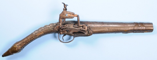 Balkan Brass-Stocked Miquellete Lock Pistol - no FFL needed (KEN 1)