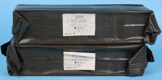 Two Battle-Packs of Portuguese Military 200-Round 7.62x51mm Ammunition (MAX)
