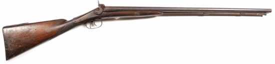Antique Parker & Son 12 Ga Back-Action Locks Percussion Rabbit-Ear Shotgun - no FFL needed (KEN 1)
