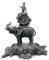 Continental Bronze Figural Elephant and Monkey Clock(KEN)