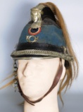 Rare French 2nd Empire 19th Century Light Cavalry Felt & Leather Cuirassier Helmet (KEN)