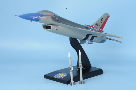 USAF Virginia Air National Guard 149th Fighter Squadron 1/48th Scale F-16 Fighter Jet Model (CFB)