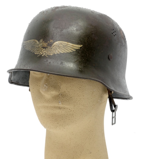 German Luftschutz WWII M34 Air Warden Helmet (ETR)