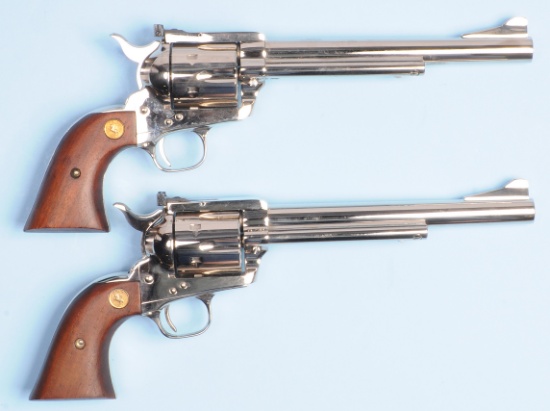 Colt New Frontier Consecutive Serial Numbered Pair, 357 Revolvers 14185NF/14186NF with Boxes (A 1)