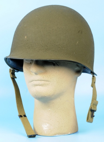 US Military WWII Front-Seam, Swivel-Bale M1 Helmet and Liner  (GDQ)