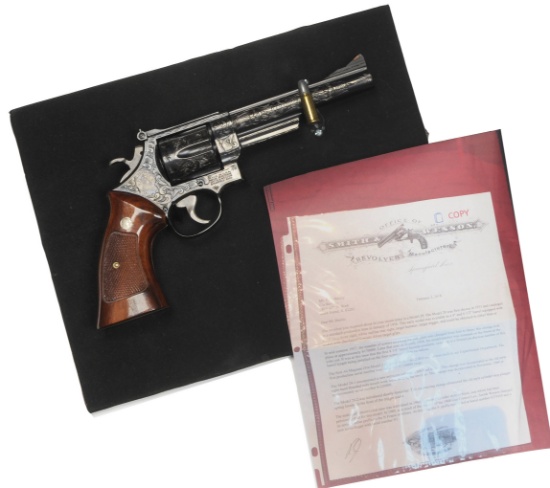 Exquisite-Engraved Smith & Wesson Model 29-3 Revolver 44 Magnum with Case - FFL# YD1109 (A 1)