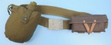 Soviet Russian 1950's Pistol Belt With SKS Ammunition pouch & Canteen (JAB)