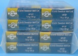 PPU Swedish 6.5x55 Match Ammunition Lot of 8 Boxes 160 Rounds (TAY)