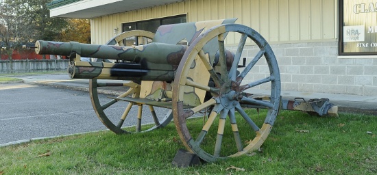 French WWI Era M1904 Saint-Chamond-Mondragón 75 MM Field Cannon, Deactivated, Propane Firing (HRT1)