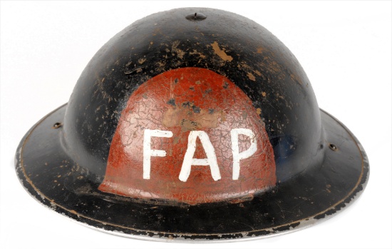 British Civil Defense WWII FAP (First Aid Party) Tommy Helmet (MHL)