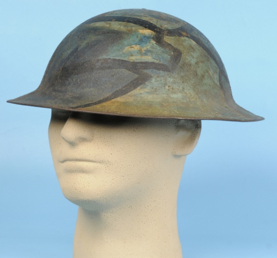 Camouflaged US Army World War I M1917 Doughboy Helmet (HRT)