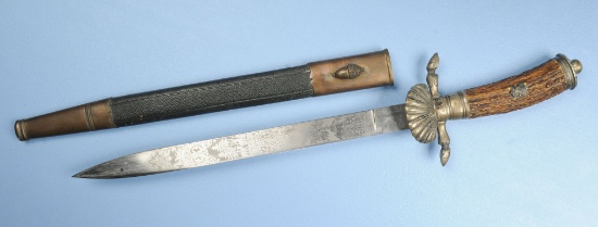 Nazi Germany WWII era Reichsbund Deutsche Jägerschaft (German Hunting Society) Dagger (HKR)