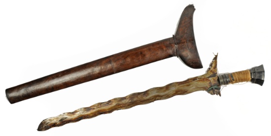 Antique Tribal Philippine Islands Moro Sundang Kriss Sword (HKR)