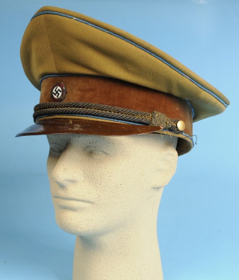 *Nazi Germany Political Officer WWII Visor Hat (HKR)