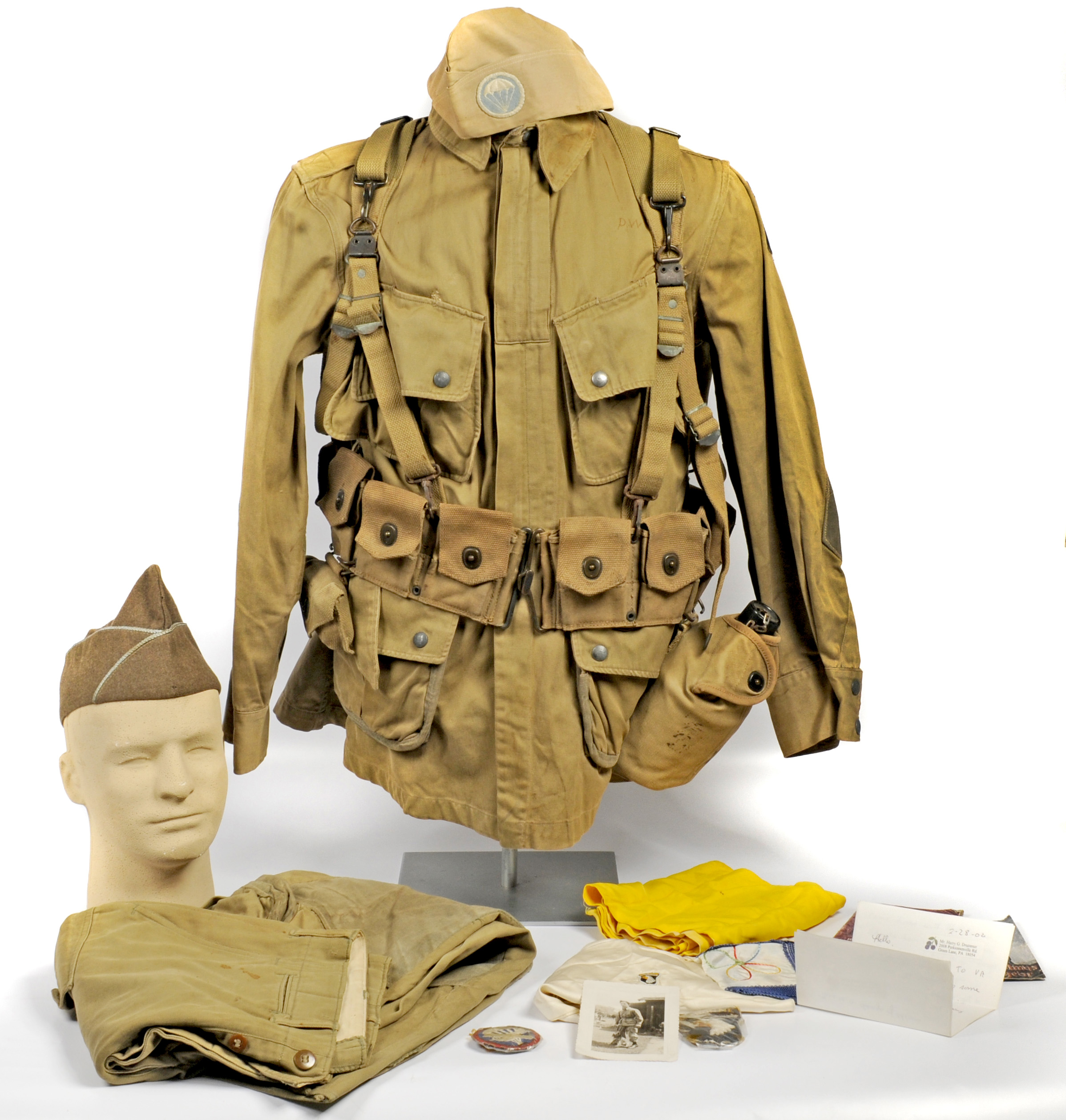 WW2 US ARMY Soldier Gear Combat 1943 X Suspenders Bar Belt First