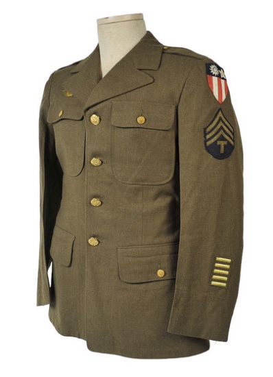 US Army CBI WWII issue Enlisted Uniform Coat (KDW) | Online Auctions ...