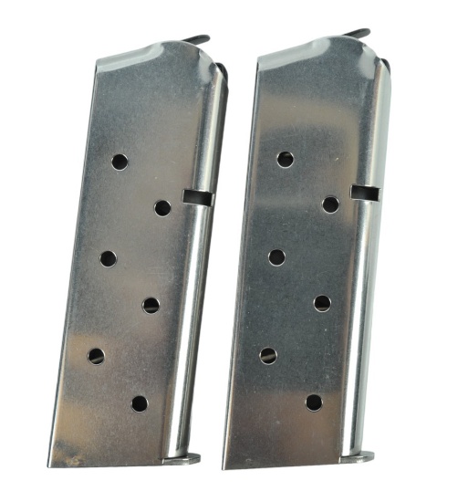 Colt Factory Officers Model 1911 .45 Stainless 7 Round Magazines (RM)