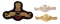 Three Nice Indian Navy Bullion & Metal Enlisted and Officer Pin-Back Submarine Badges (A)