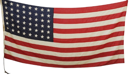US Navy WWII Mare Island 48 Star 1943 Dated American Flag (M2A)