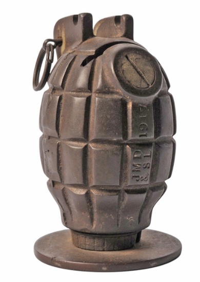 Inert British World War I JMD & SL 1917 Dated Mills Bomb (CWA)