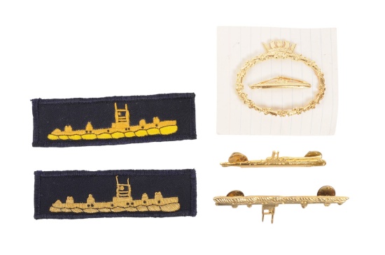 Rare Brazilian & Chilian Navy 1950-60s era Submarine Patches & Badges (A)