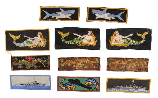 Lot of 11 Assorted US Navy Korean War thru Vietnam War "Liberty Cuffs" Patches (A)