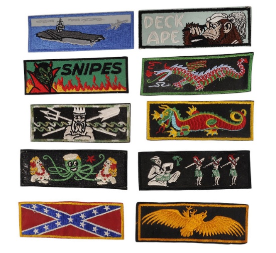 Lot of 11 Assorted US Navy Unofficial Vietnam War "Liberty Cuffs" Novelty Patches (A)