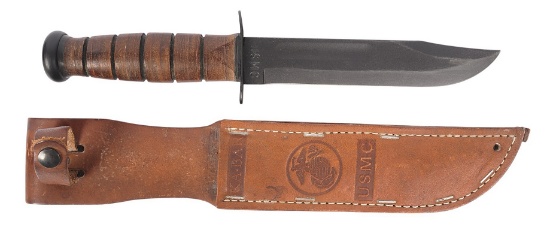 US Marine Corps WWII style modern era MK-2 Fighting Knife (HKR)