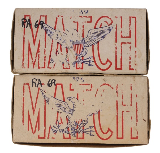 Vintage Match 45ACP 50 Round Box Lot of 2 100 Rounds (D3J)