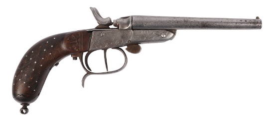 Late 19th to 20th Century Belgian Double Barrel .32 Cal. Break Action Pistol FFL Req: #3451 (KAL1)