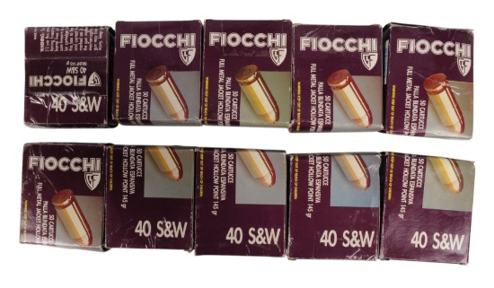 Fiocchi 40 S&W Lot of 10 Boxes 500 Rounds  (RT)