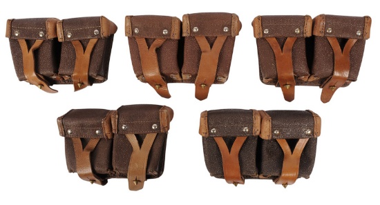 Russian WWII M91/30 Mosin Nagant Ammo Pouch Lot of 5 (S4C)