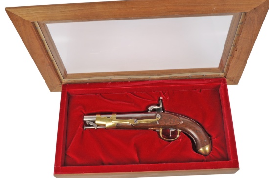 Cased Dutch Army Model 1820 Flintlock, Converted to Percussion Pistol - antique-no FFL needed (HKR1)