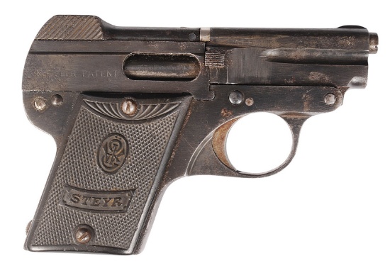 Austrian Steyr Pieper Model 1909 6.35mm Semi-Auto Pocket Pistol FFL Req:4461A (A1)