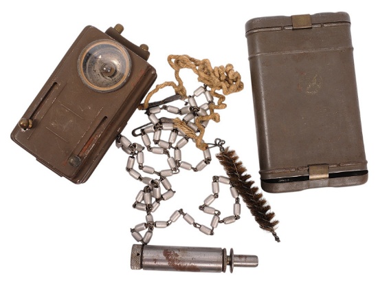 *German WWII Field Flashlight and K98 Rifle Cleaning Kit Set (HKR)