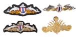 Thai Navy Bullion, Cloth and Metal Submarine Badges (A)