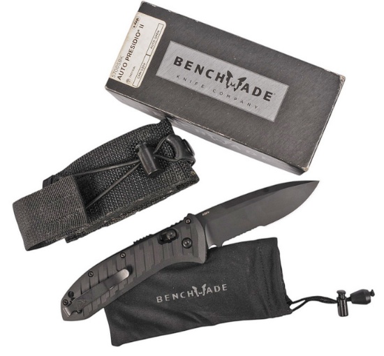 Benchmade Auto Presidio II Spring Assisted Folding Pocket Knife with Original Box, Bag, Pouch(APL)