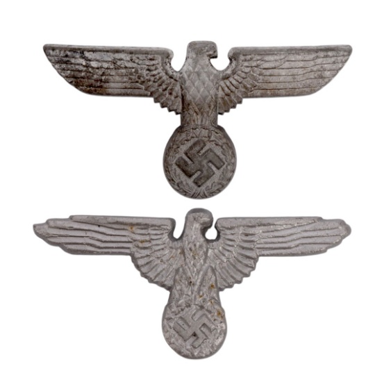 Two *German Army WWII issue Cap/Hat Eagles (M2J)