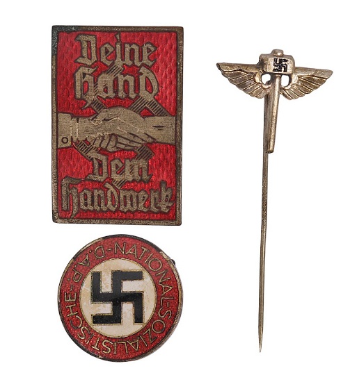 Rare *German WWII NSDAP Party WWII Labor Official Group Lot (M2J)
