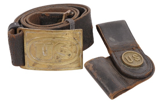US Army Indian Wars era M-1878 Enlisted Belt, Buckle & Frog (C2M)