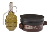 Cold War era Inert Russian F-1 Grenade & Hungarian Gyata-64 Bakelite Land Mine (CWA)