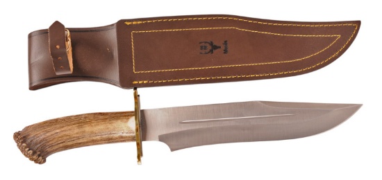 Custom Muela Magnum Crown Stag Antler Hunting Bowie(SGF)