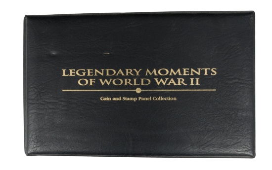 Interesting WWII Commemorative Battle Coin and Stamp Historical Collection Book(B3V)